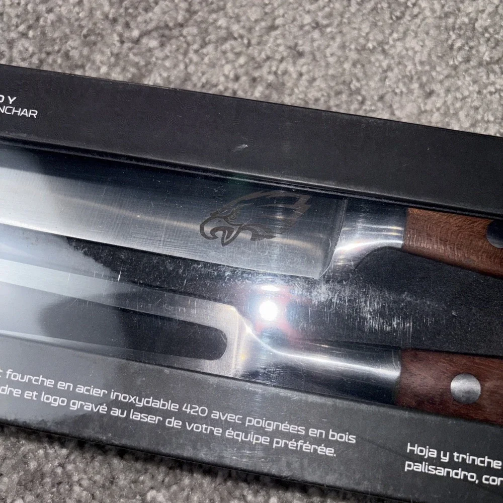Philadelphia Eagles Carving Set 2 Piece Carving Knife set Factory Sealed NEW